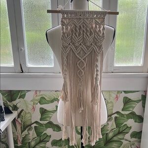 Handmade Macrame Wall Hanging - Cream Boho Tapestry